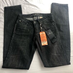 Parasuco Wide Leg Black Jeans